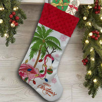 HKM-359379 Flamingo-Themed Holiday Christmas Stocking - Decorative Cloth Pendant, 46 x 28 CM