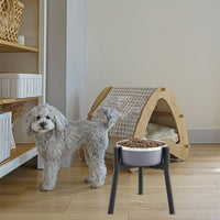HKM-3594173 Adjustable Pet Bowl with Iron Bracket for Convenient Feeding