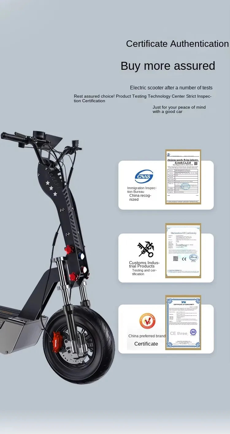 HKM-359443 Electric Scooter 72V 8000W, 50AH Lithium Battery, 200kg Load, 90-100km/h Speed, Foldable Design, Waterproof, Full Suspension