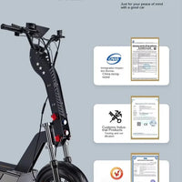 HKM-359443 Electric Scooter 72V 8000W, 50AH Lithium Battery, 200kg Load, 90-100km/h Speed, Foldable Design, Waterproof, Full Suspension