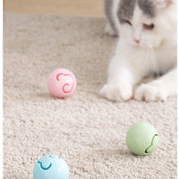HKM-3594813 Cat Toy Ball with Mint Bell and Maple Leaf Design, ABS Plastic, 4.5cm