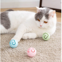 HKM-3594813 Cat Toy Ball with Mint Bell and Maple Leaf Design, ABS Plastic, 4.5cm