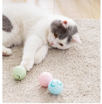 HKM-3594813 Cat Toy Ball with Mint Bell and Maple Leaf Design, ABS Plastic, 4.5cm