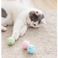 HKM-3594813 Cat Toy Ball with Mint Bell and Maple Leaf Design, ABS Plastic, 4.5cm