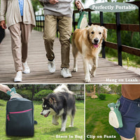 HKM-3595453 Portable Handheld Pooper Scooper with Expandable Waste Storage and Waste Bag Dispenser for Dogs