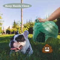 HKM-3595453 Portable Handheld Pooper Scooper with Expandable Waste Storage and Waste Bag Dispenser for Dogs