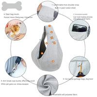 HKM-3596221 Pet Shoulder Bag for Dogs - Medium Soft Polyester, Solid Carbon Gray & Smoke Gray Design