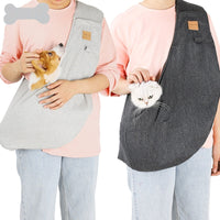 HKM-3596221 Pet Shoulder Bag for Dogs - Medium Soft Polyester, Solid Carbon Gray & Smoke Gray Design