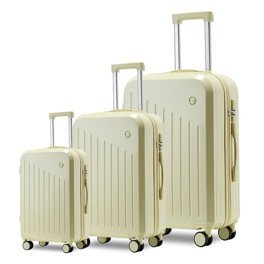 HKM-359635 3-in-1 Travel Luggage Set with USB Port and Anti-Lock Brake System - 24 Inch Suitcase Trolley