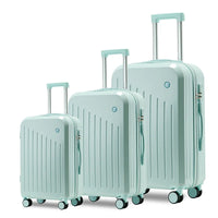 HKM-359635 3-in-1 Travel Luggage Set with USB Port and Anti-Lock Brake System - 24 Inch Suitcase Trolley