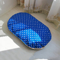 HKM-3598013 Cozy Crystal Velvet & Cotton Canvas Dog Mat Nest - 67x45x30cm