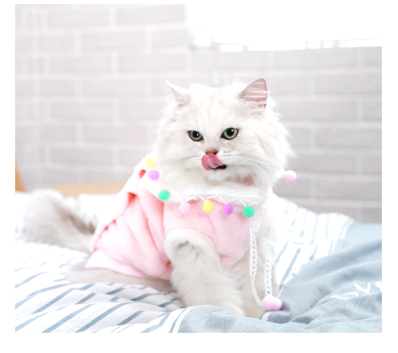 HKM-3598141 Cute Polyester Pet Clothing with Tassels - Princess Style Options Available