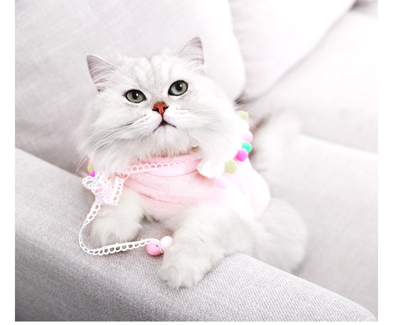 HKM-3598141 Cute Polyester Pet Clothing with Tassels - Princess Style Options Available