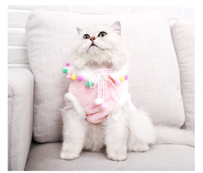 HKM-3598141 Cute Polyester Pet Clothing with Tassels - Princess Style Options Available
