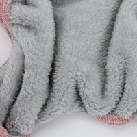 HKM-3598397 Plush Cotton Coat for Small Dogs - Teddy Bichon Pomeranian Chihuahua, Light Gray and Pink Options