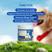 HKM-3599805 Premium Probiotics for Dogs & Cats with 7 Tailored Strains, 5 Billion CFU, Prebiotics, Pumpkin & Carrot – Gut & Immune Support
