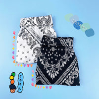 HKM-3600317 Cashew Pattern Cotton Dog Shirts for Small and Large Dogs in Black and White