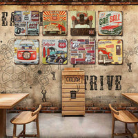HKM-360083 Creative Retro Tin Metal Wall Art for Home, Bar, Coffee Shop, KTV - 30x20cm