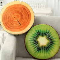 HKM-360147 3D Fruit-Patterned Memory Foam Cushion Pillow - Removable and Washable Tatami Style