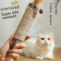 HKM-3602365 Oversized Raffia Molar Rod for Cats - Durable Catnip Toy for Teeth and Play