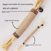 HKM-3602365 Oversized Raffia Molar Rod for Cats - Durable Catnip Toy for Teeth and Play
