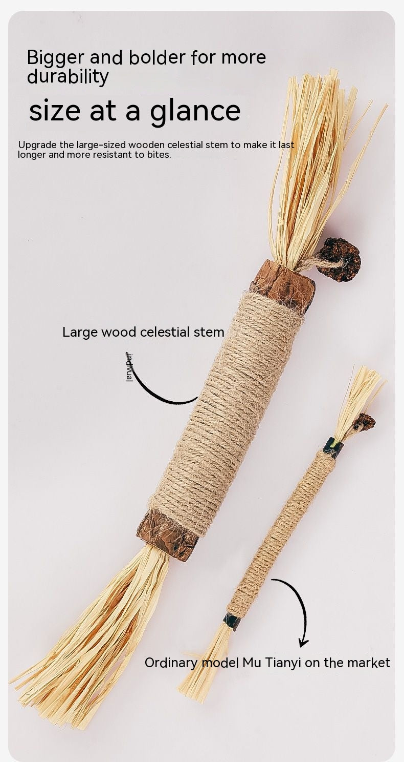 HKM-3602365 Oversized Raffia Molar Rod for Cats - Durable Catnip Toy for Teeth and Play