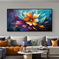 HKM-360339 Handmade Flower Canvas Oil Painting Modern Abstract Wall Art Unframed for Living Room Decor
