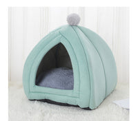HKM-3603773 Cozy Cat Bed and Small Dog Tent Mat ¨C Soft, Washable Pet House for Cats and Puppies