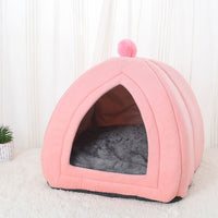 HKM-3603773 Cozy Cat Bed and Small Dog Tent Mat ¨C Soft, Washable Pet House for Cats and Puppies