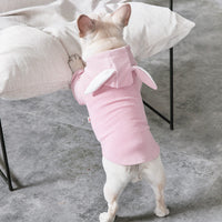 HKM-3603901 Comfortable Spring and Autumn Dog Sweater in Light Gray and Pink