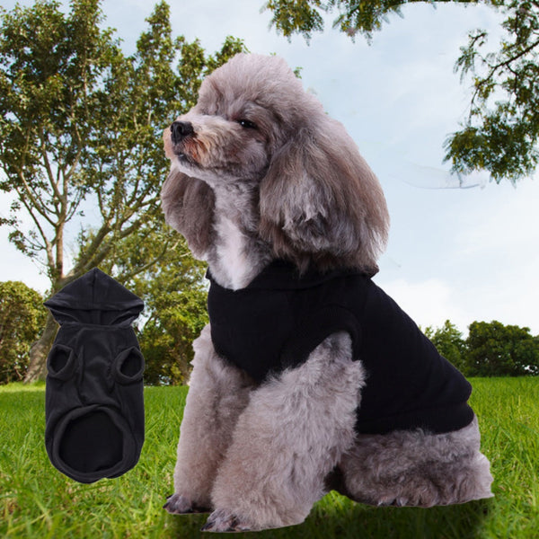 HKM-3604797 Lightweight Hooded Pullover T-Shirt for Small Dogs in Multiple Colors and Sizes