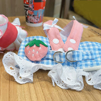 HKM-3605309 Breathable Cotton Pet Suit for Comfort: Pink & Blue Plaid Options