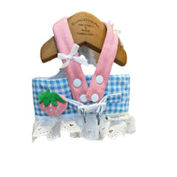 HKM-3605309 Breathable Cotton Pet Suit for Comfort: Pink & Blue Plaid Options