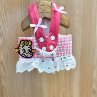 HKM-3605309 Breathable Cotton Pet Suit for Comfort: Pink & Blue Plaid Options
