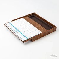 HKM-360531 Eco-Friendly Custom Notepad with Sticky Notes and Wooden Desk Calendar