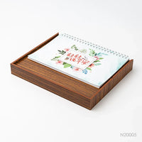 HKM-360531 Eco-Friendly Custom Notepad with Sticky Notes and Wooden Desk Calendar