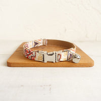 HKM-3607485 Ethnic Brown Adjustable Collar for Cats - Durable Polyester Material, Available in Sizes S & L