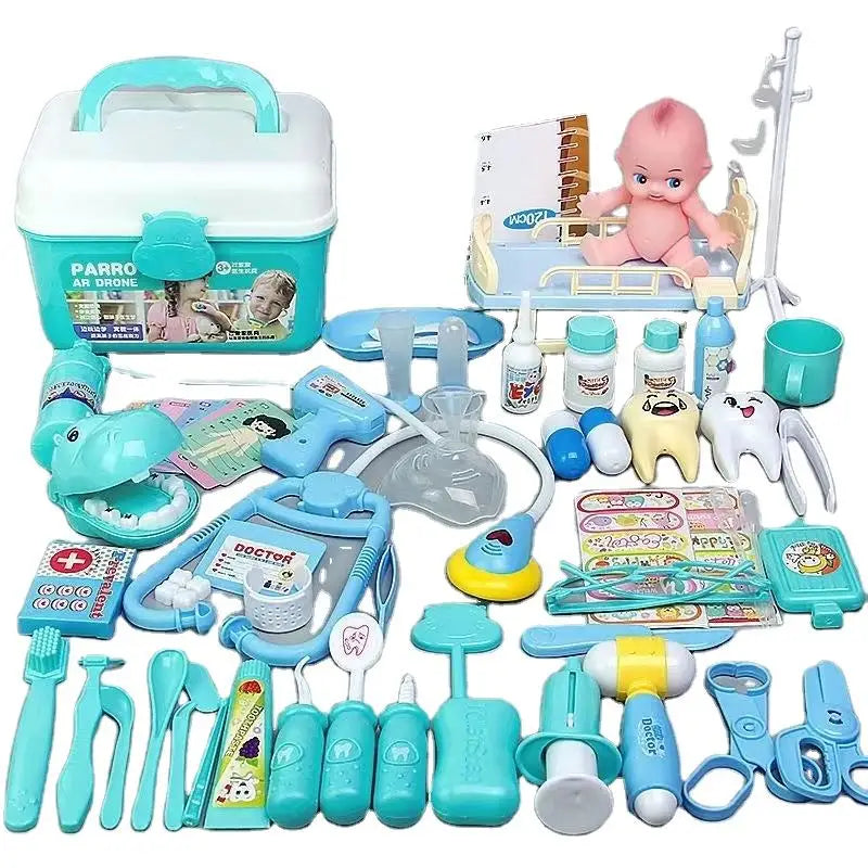 HKM-360915 Educational Doctor Role Play Set for Kids - 38PCS Medical Kit with Plastic Toys