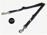 HKM-3609277 Double Head Traction Rope for Dogs - Thick Nylon Strap with Stainless Steel Pull Ring and Buckle, Available in Rose Red, Black, Red