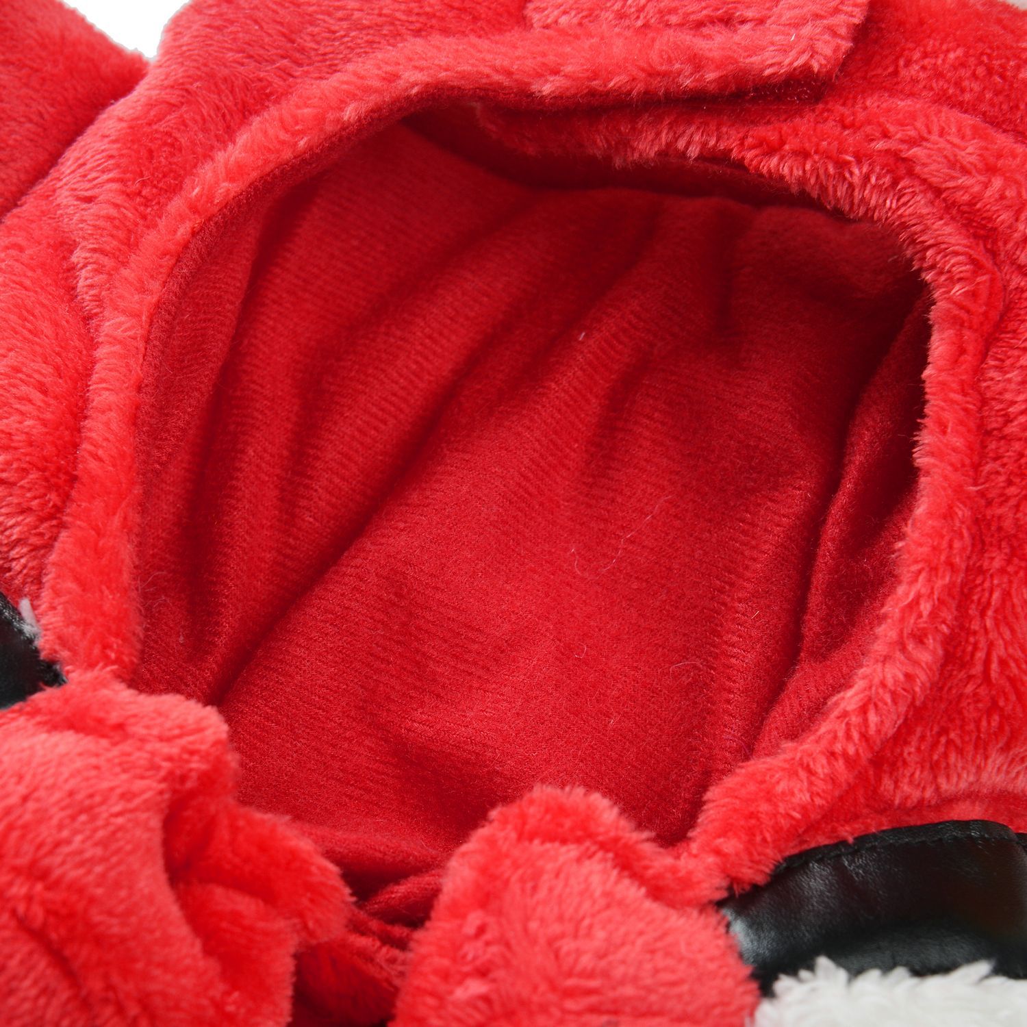HKM-3610045 Warm Red Flannel Dog and Cat Winter Clothing - Casual Double Layer Design in XS-XL