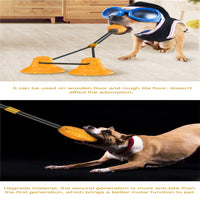 HKM-3610301 Multi-Kinetic Dog Rubber Toy with Suction Cup and Double Layer Teeth Cleaning Design