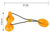 HKM-3610301 Multi-Kinetic Dog Rubber Toy with Suction Cup and Double Layer Teeth Cleaning Design