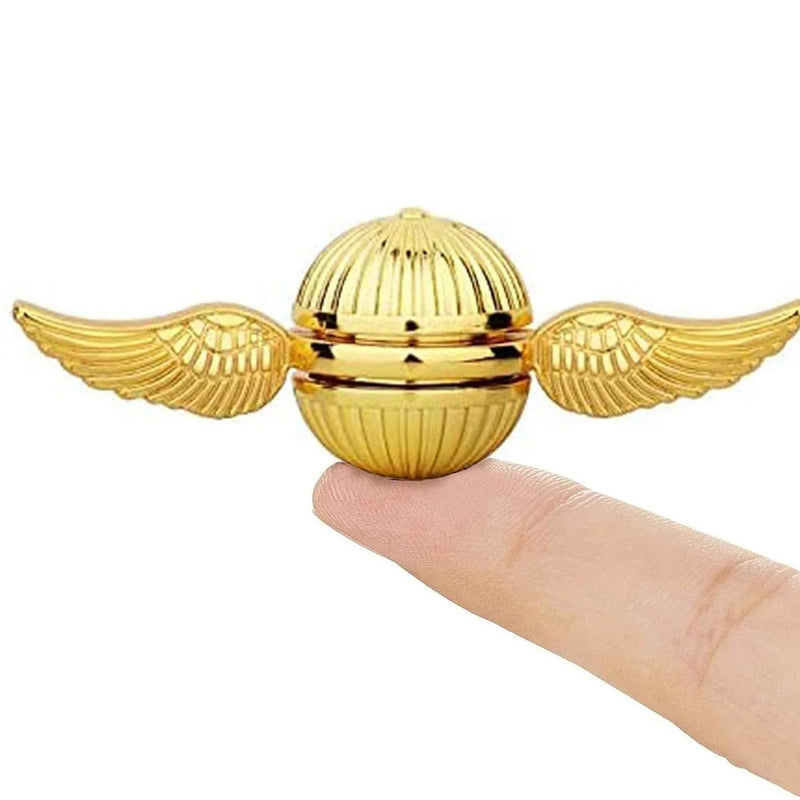 HKM-361043 Golden Metal Fidget Spinner for Stress Relief and Anxiety Management, Suitable for Ages 5 and Up