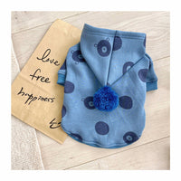 HKM-3610557 Hooded Cotton Sweater for Pets - Dot Print, Multiple Sizes Available