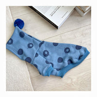 HKM-3610557 Hooded Cotton Sweater for Pets - Dot Print, Multiple Sizes Available
