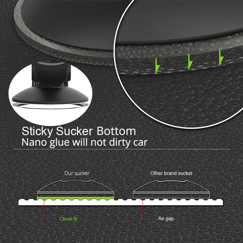 HKM-361107 High Viscosity Car Phone Holder with 360-Degree Rotation for Smartphones and GPS Devices