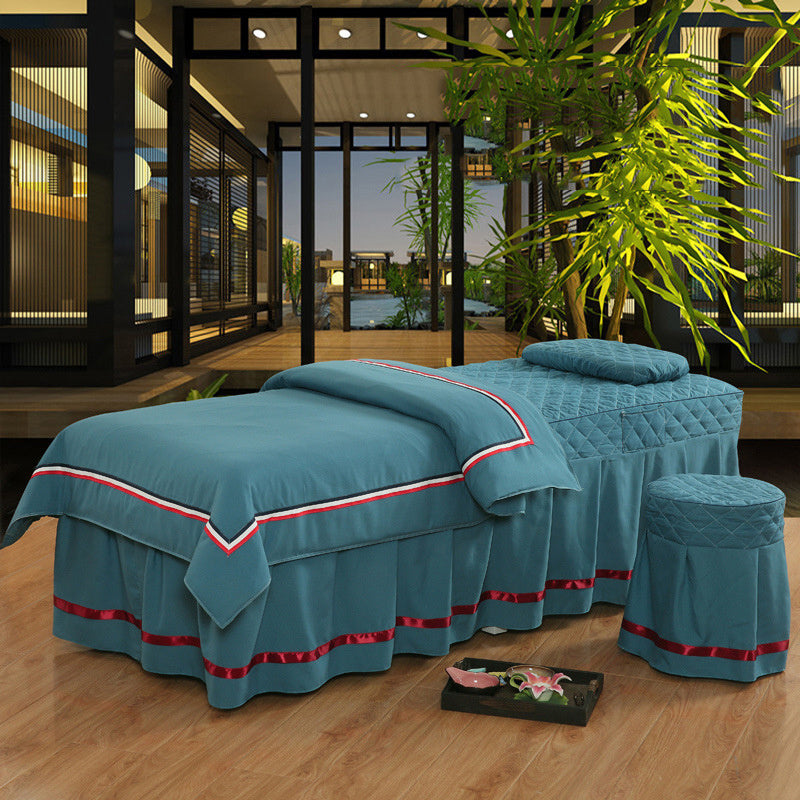 HKM-361171 Cotton Beauty Bed Cover for Salon - Casual Twill Design, 180x230cm