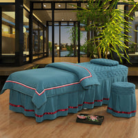 HKM-361171 Cotton Beauty Bed Cover for Salon - Casual Twill Design, 180x230cm
