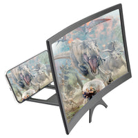 HKM-361235 12-Inch Curved Mobile Phone Screen Amplifier with Lazy Bracket Stand for Universal Use
