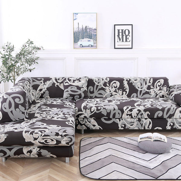 HKM-361235 Modern Elastic Kaleidoscope Polyester Sofa Cover - Various Patterns and Sizes Available